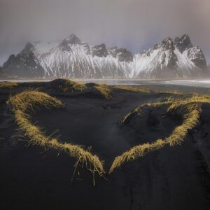 Cuadro Corazón en Islandia en Dibond.